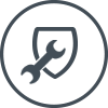 Security services grey icon