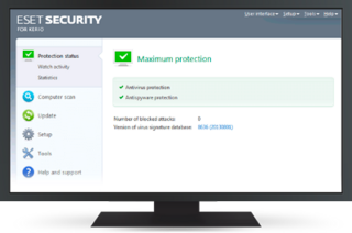ESET Security for Kerio screen