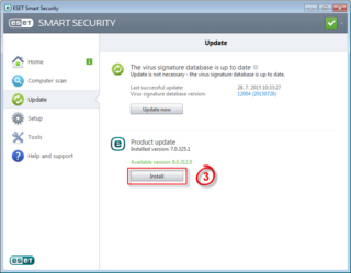 Windows 10 compatibility with ESET, Install image